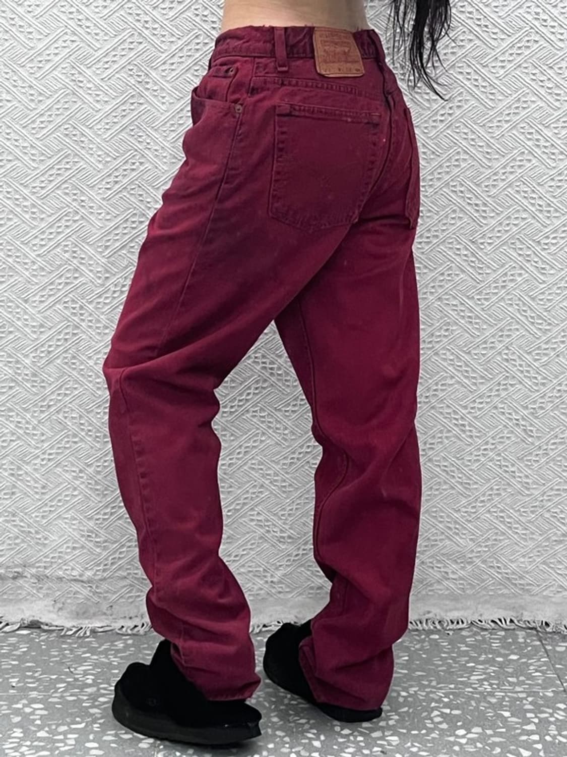 리바이스 550 빈티지 레트로 버건디와인 데님팬츠 L C10568 상품이미지1