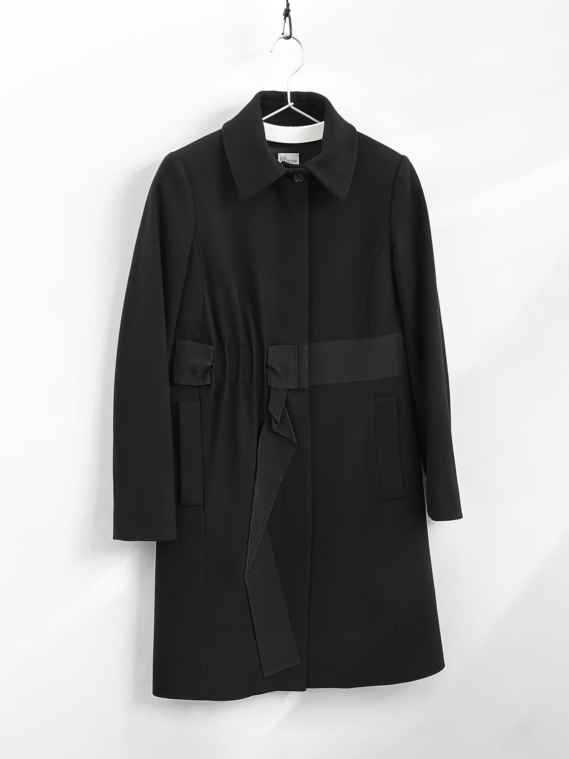 레드 발렌티노 울 블렌드 리본 벨트 코트 상품이미지3