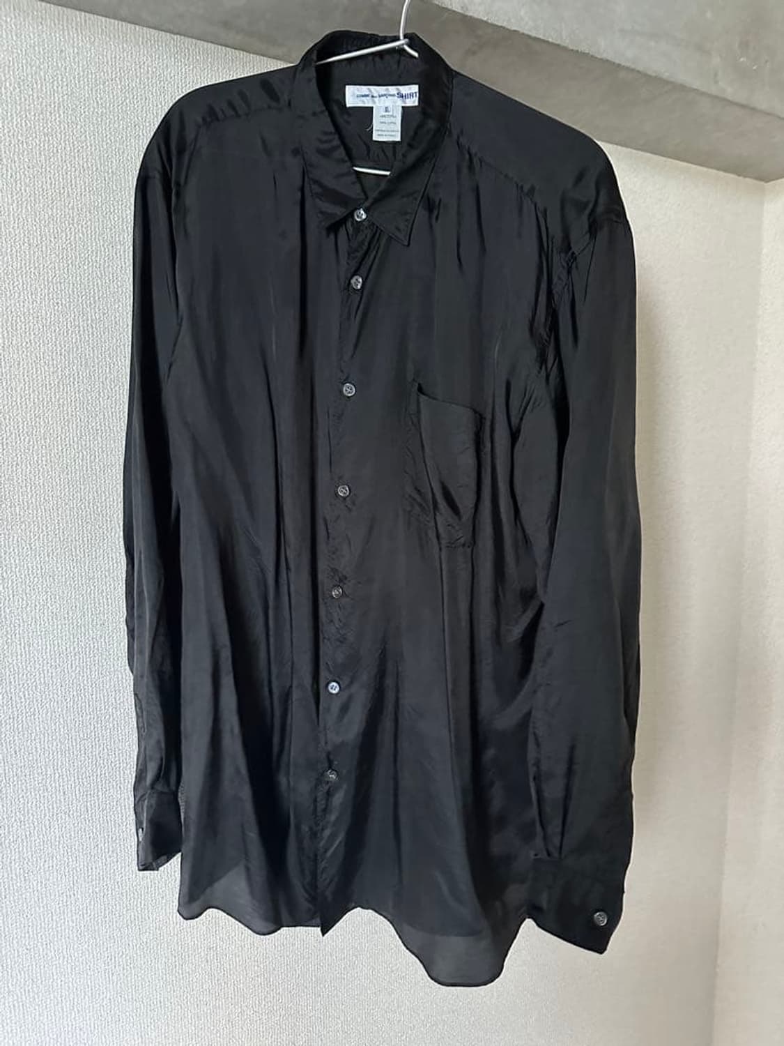 꼼데가르송 comme des garcons 큐프라 셔츠 블랙 XL 상품이미지1