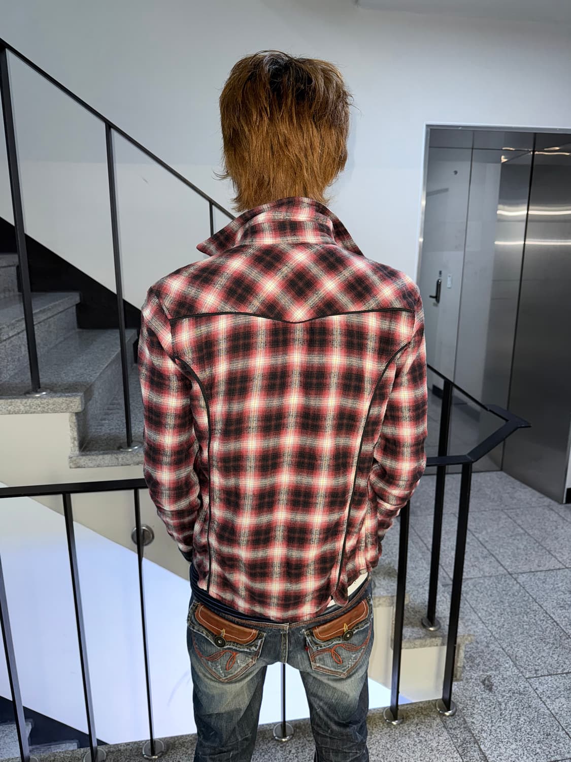 double collar check shirt 상품이미지5