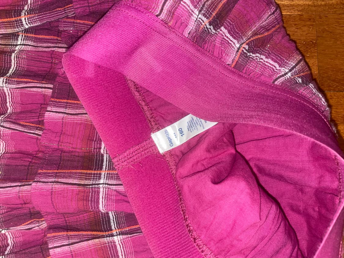 갭 핑크 체크 캉캉 스커트 상품이미지3