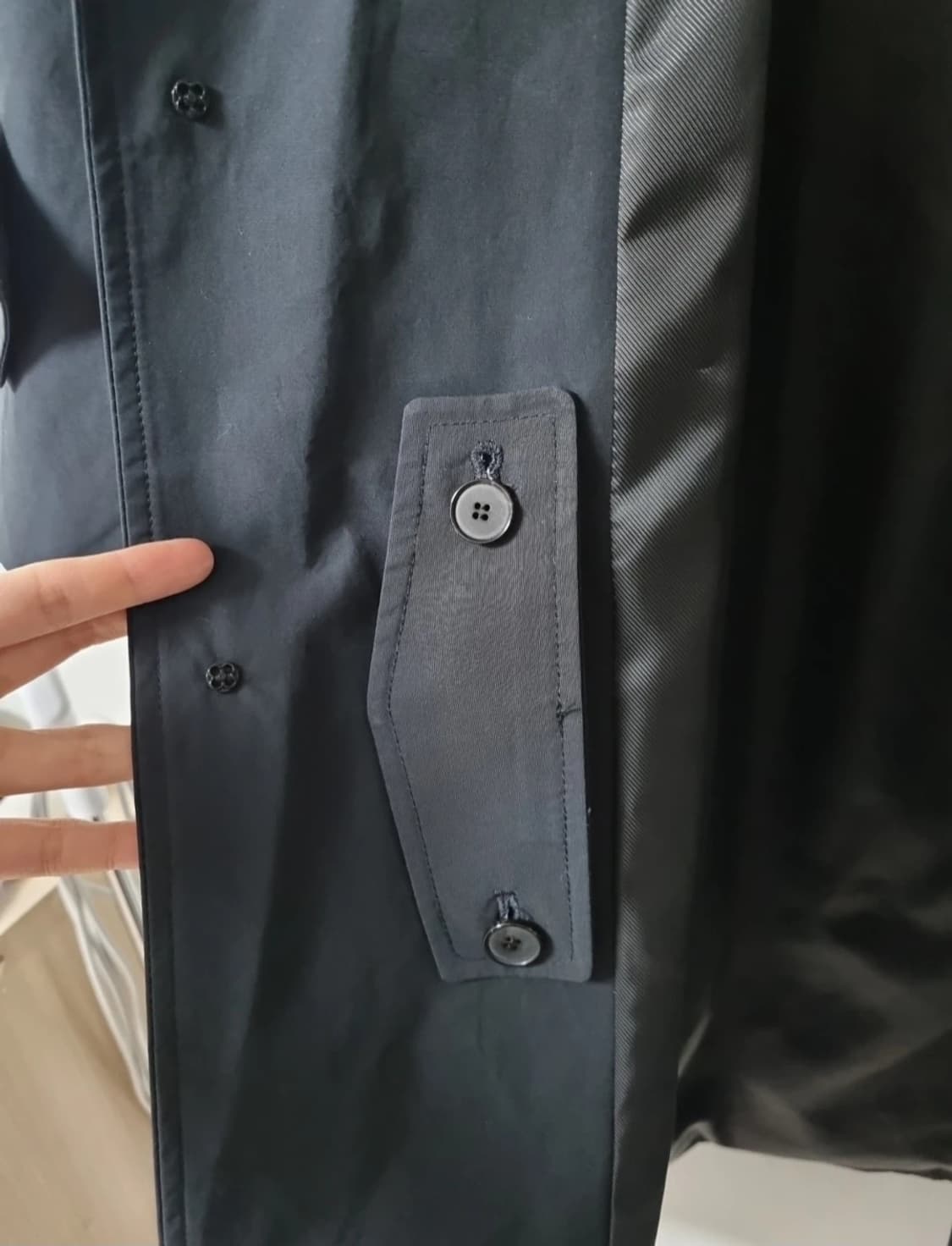 틀영 블랙 바바리 트렌치코트 상품이미지8