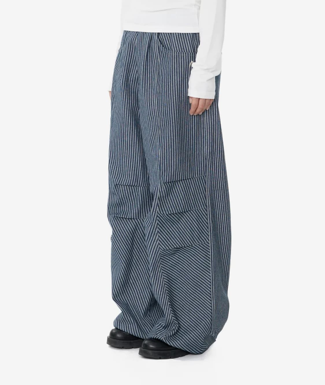 아캄 Knee Pin-tuck Stripe Denim Blue 1사이즈 상품이미지4