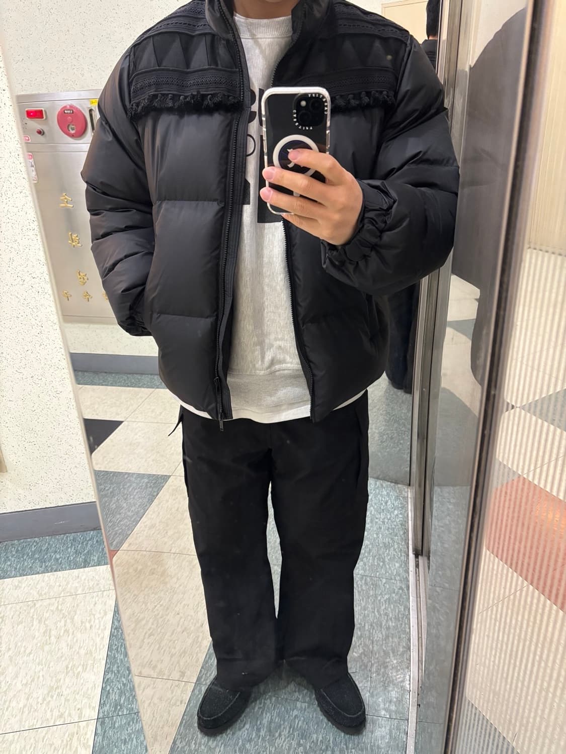 언더커버 23aw Tribal Motif 스캡 다운패딩 블랙 4 상품이미지10