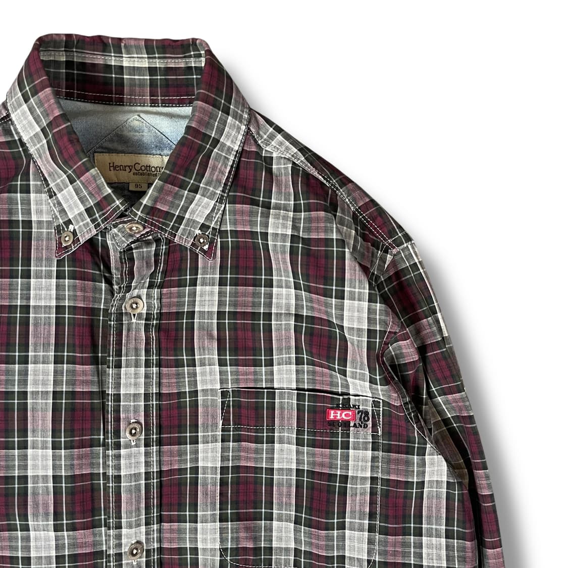 헨리코튼 78 포켓 자수로고 체크 셔츠 95 상품이미지3