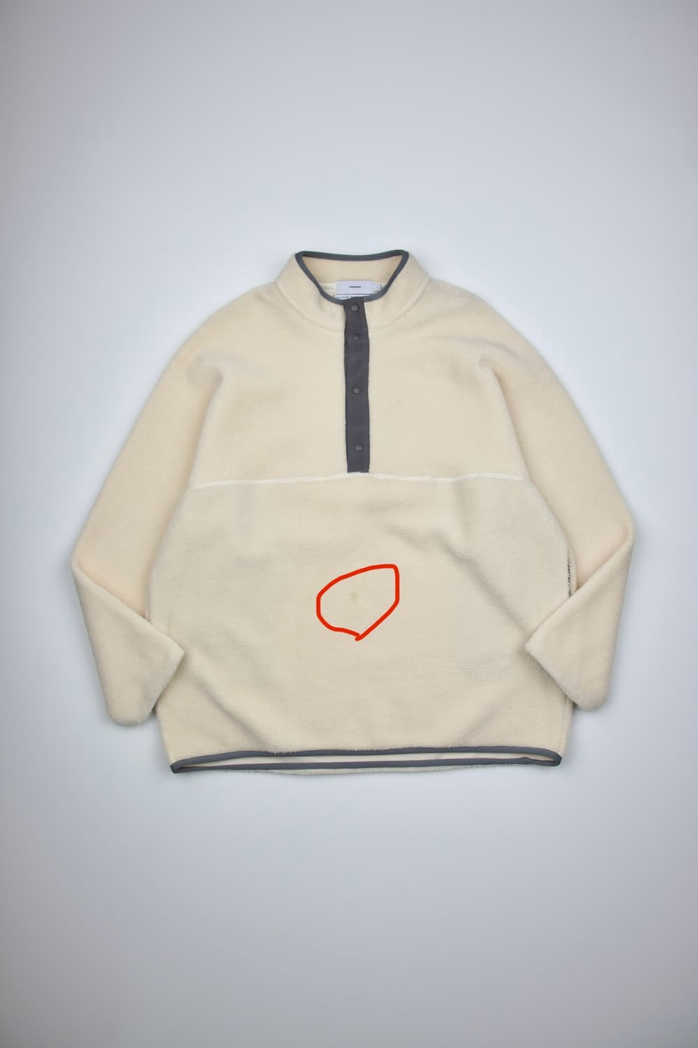 Graphpaper 울 보아 하이넥 풀오버 크림 상품이미지1