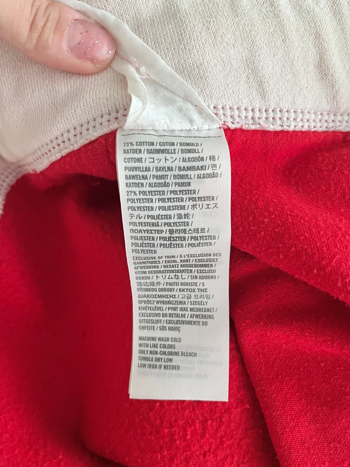 S) 홀리스터 기모 트레이닝 팬츠 레드 상품이미지7