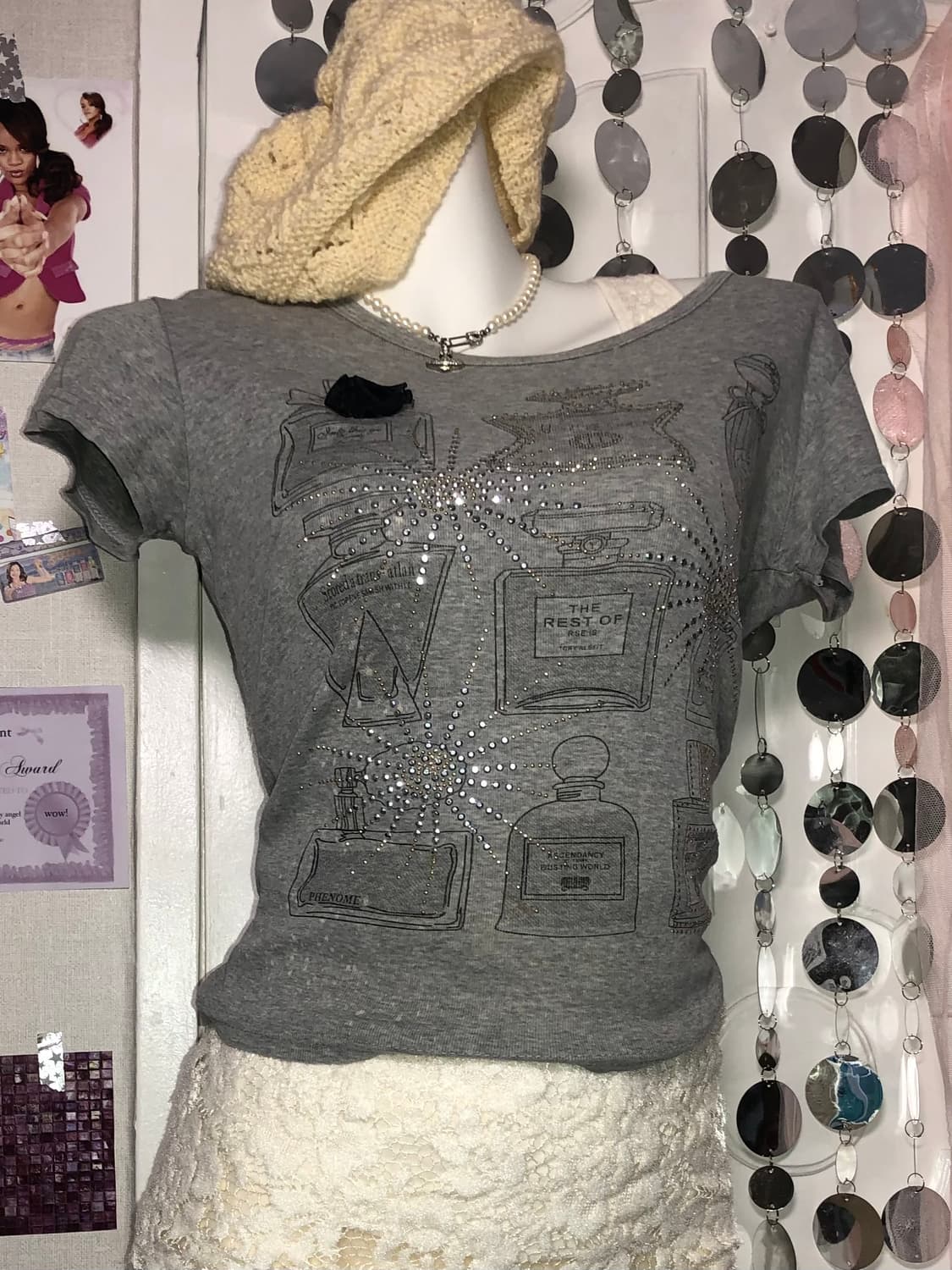 gray romantic cubic top 상품이미지1