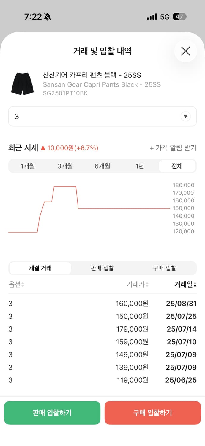 (세종님 착용) 산산기어 25ss 카프리 팬츠 상품이미지5