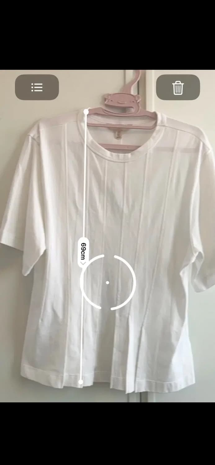 H&M 플리츠 핀턱 반팔 티셔츠(꼼데맛) 상품이미지4