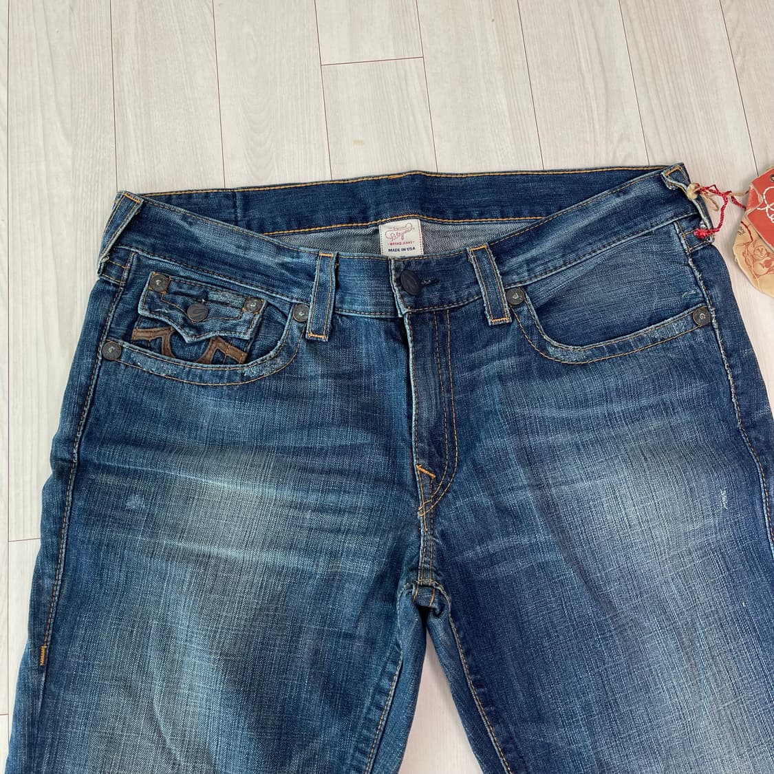 트루릴리전 가죽로고 데님 38인치  상품이미지7