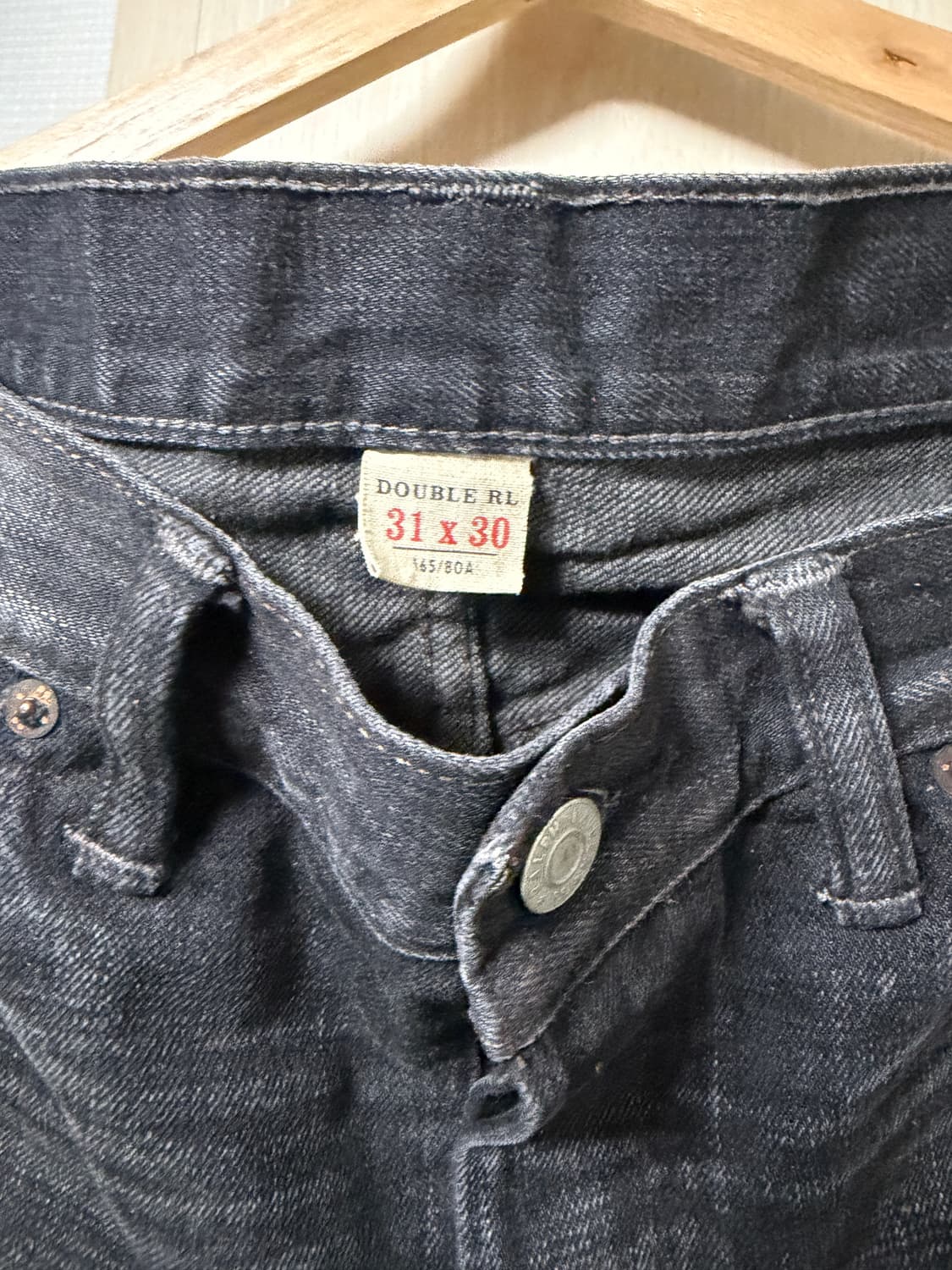 [31x30]rrl 더블알엘 슬림내로우 블랙진 상품이미지2