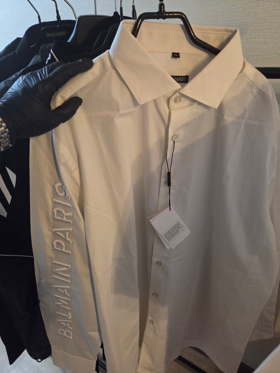 [당일배송] 발망 
BALMAIN PARIS 레터링 드레스셔츠 XL 상품이미지2