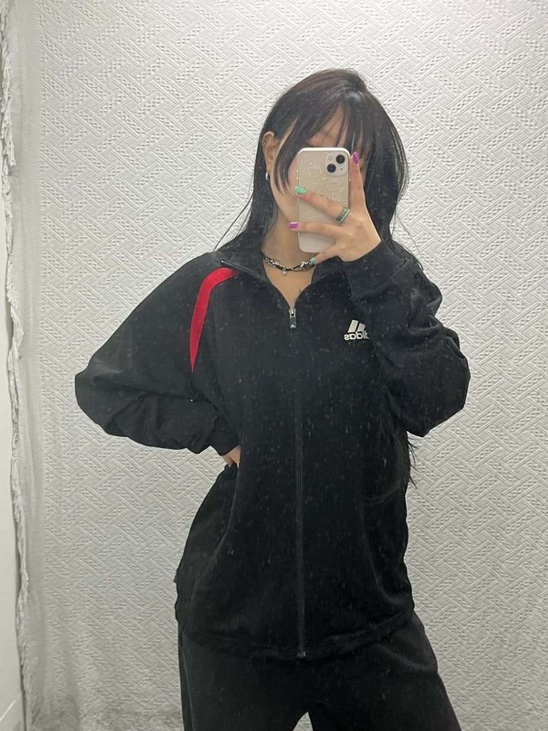 아디다스 스포티 백로고 배색 트랙탑 져지 집업 L C06776 상품이미지1