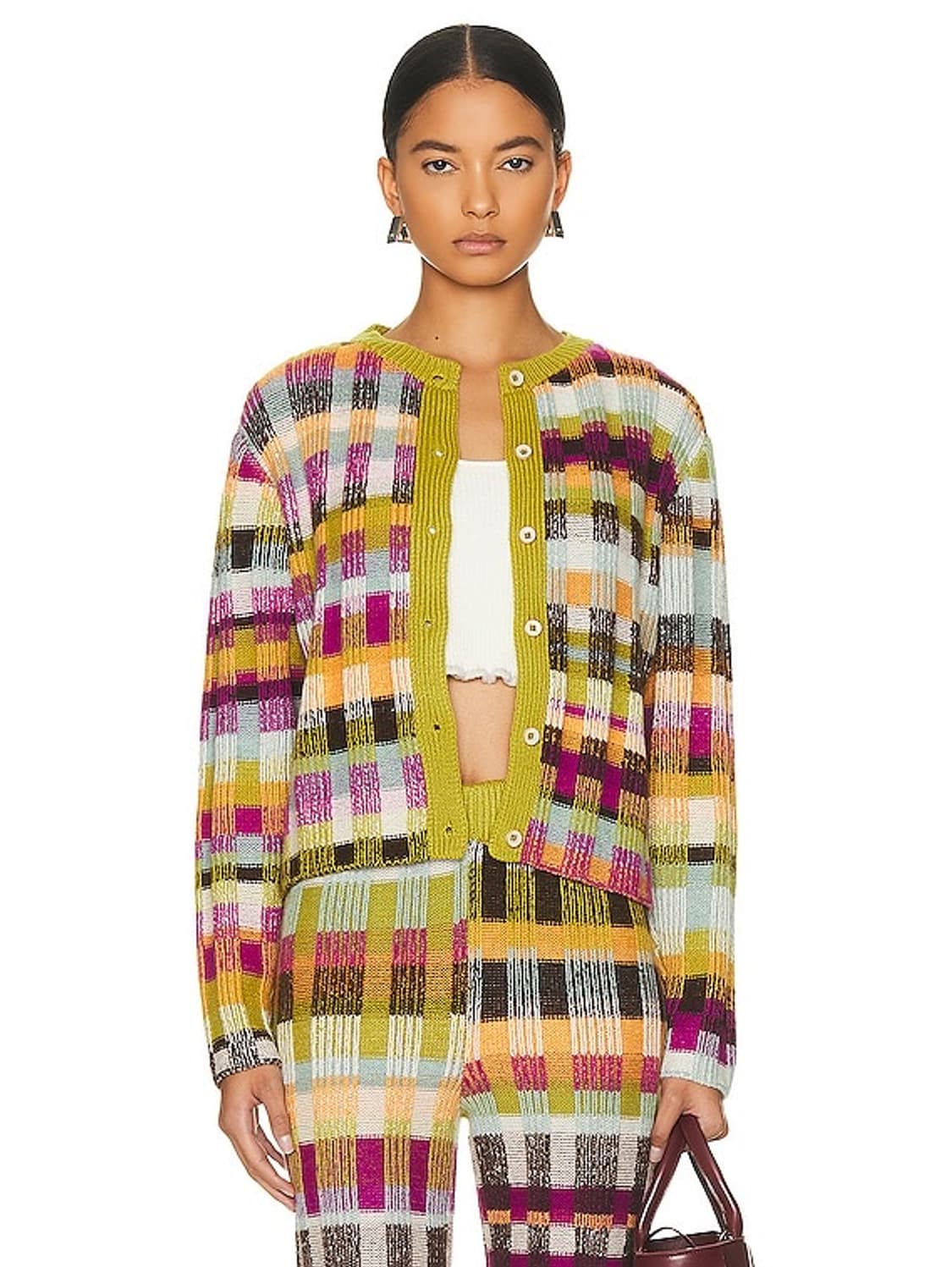 The Elder Statesman 캐시미어 가디건, 니트 바지 셋업 S 상품이미지2