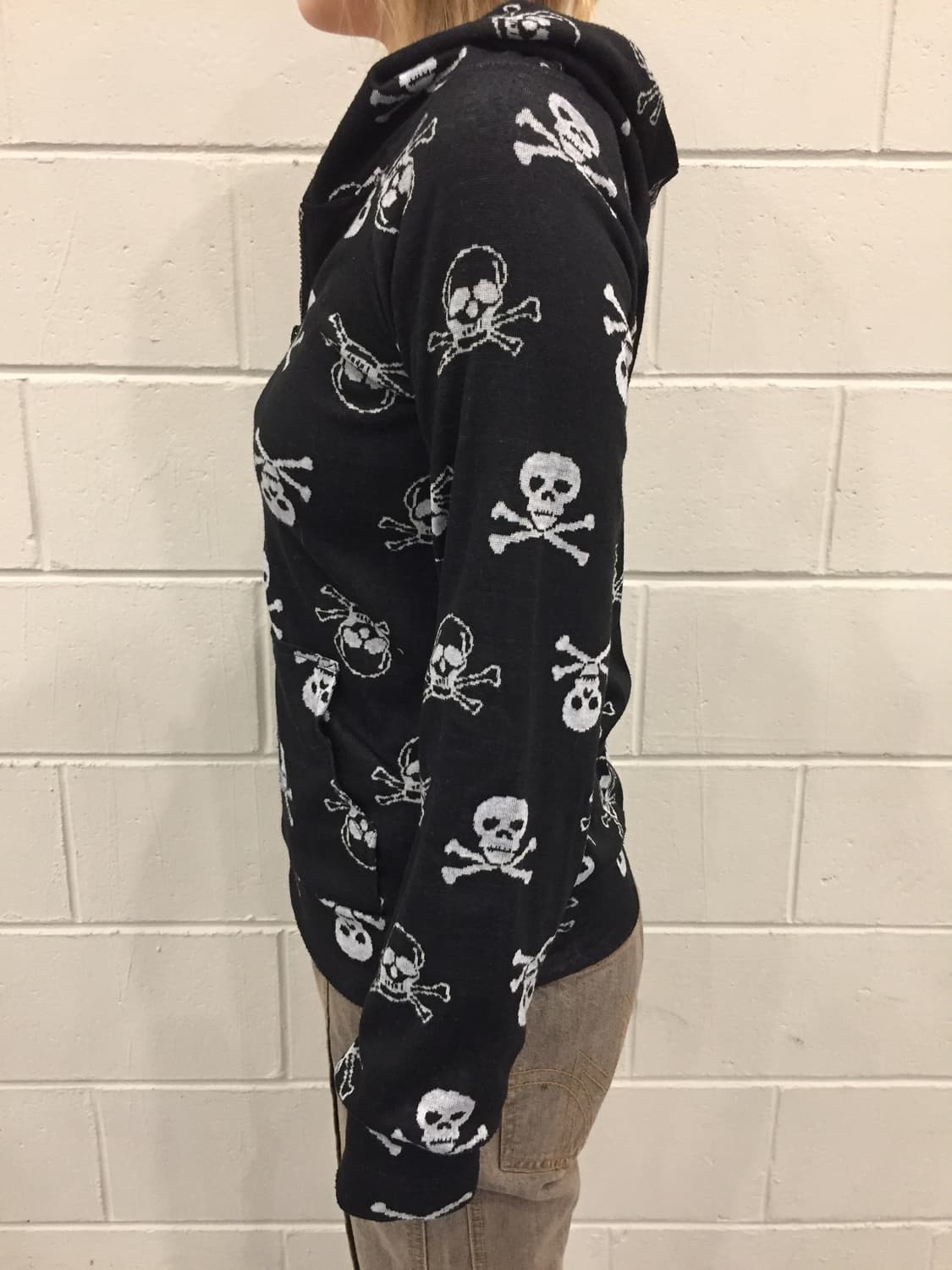 CRAZY ANGEL 스컬 패턴 후드집업 상품이미지3