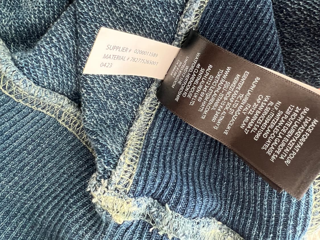 더블알엘 인디고 프렌치 테리 스웨트셔츠 상품이미지6