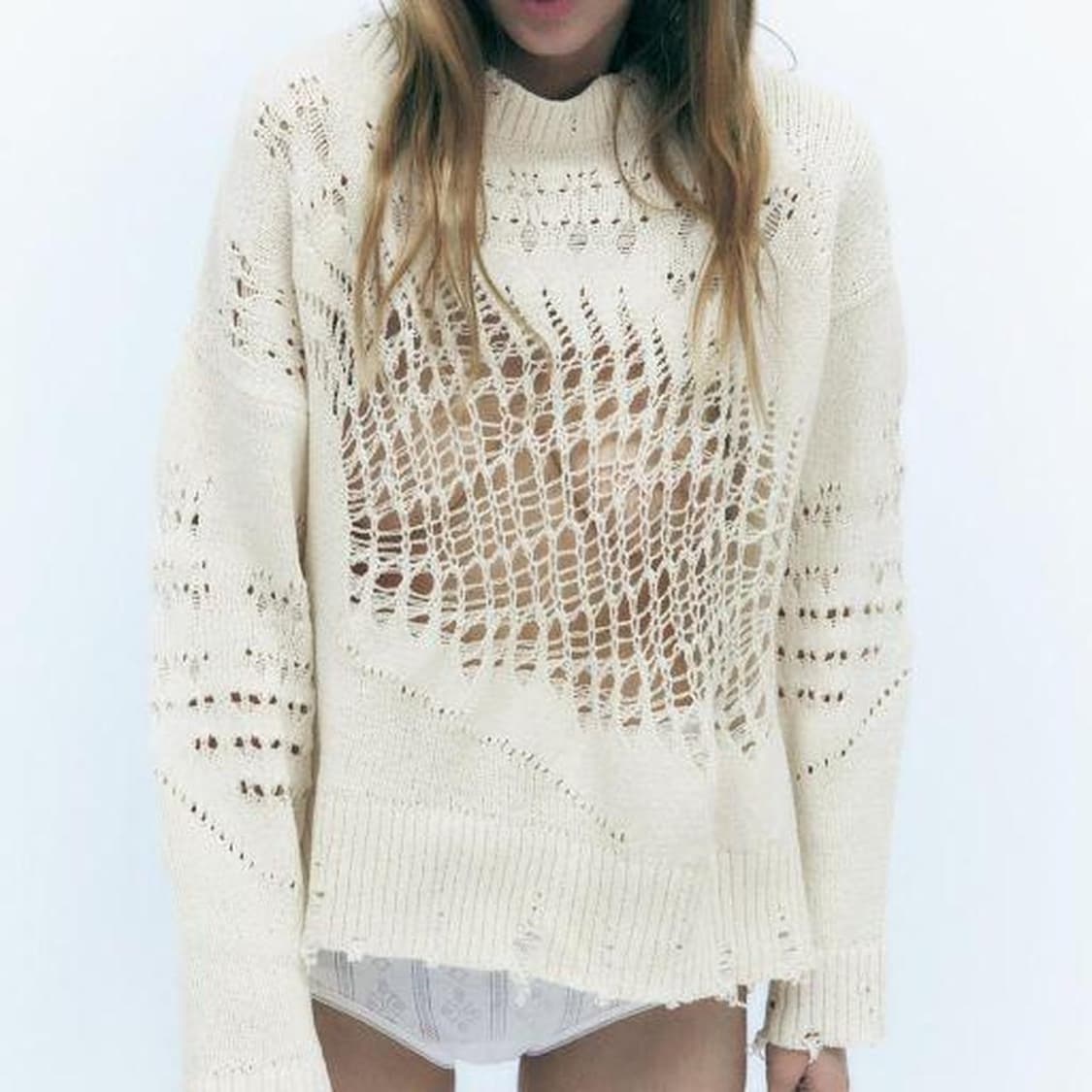 그런지 데미지 니트 펑크 고딕 y2k 상품이미지1