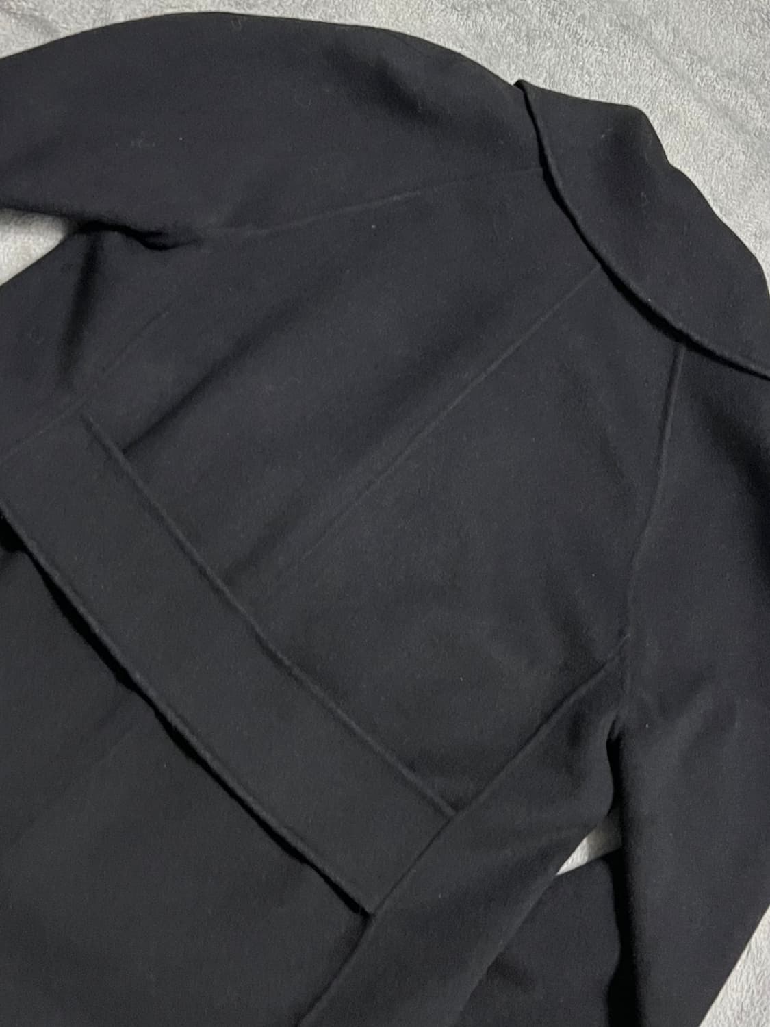 shesmiss 래글런 더블 코트 블랙 55 상품이미지3