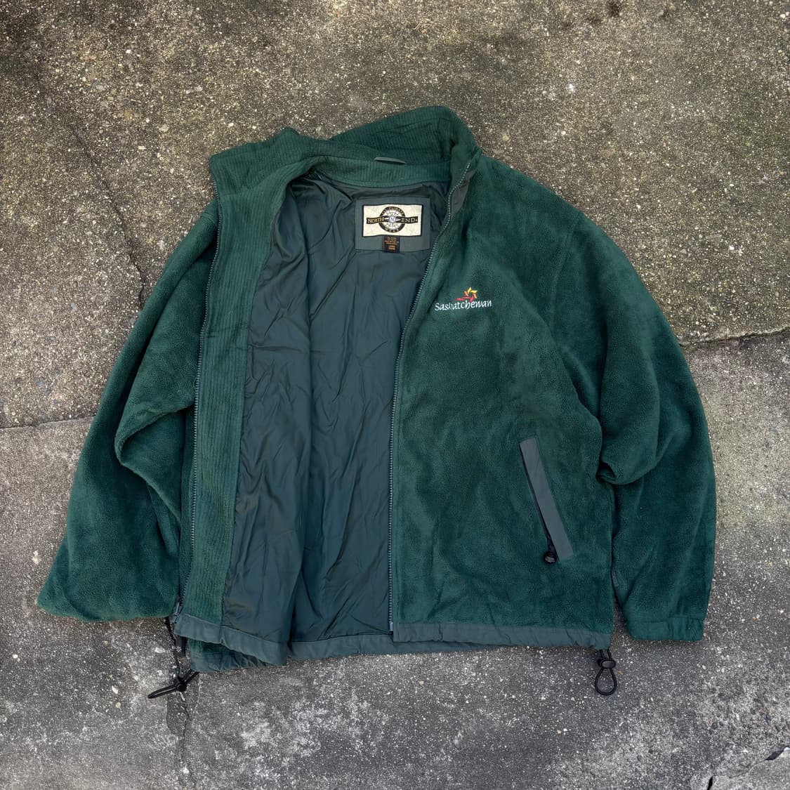 90’s North End 기모 플리스 자켓 그린 L 상품이미지7