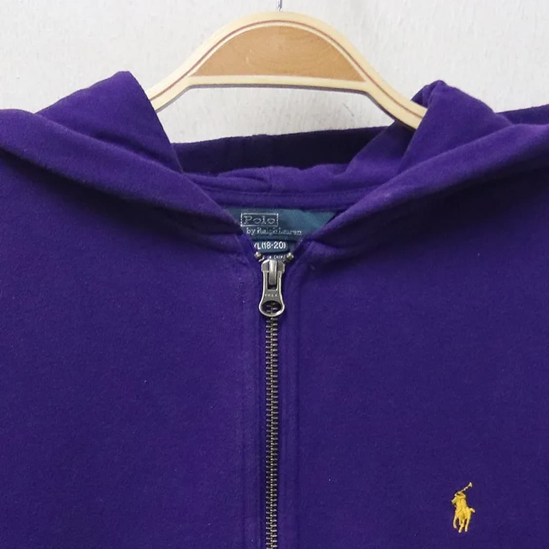 폴로 랄프로렌 옐로우 포니 로고 후드집업 62308 상품이미지3