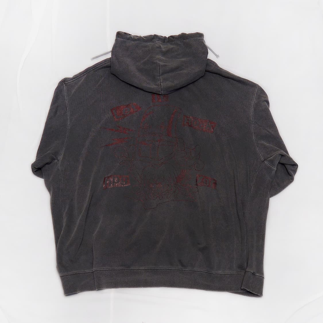 써저리 x 해피피플 락 피그먼트 오버핏 후디 (105~110+) 상품이미지4