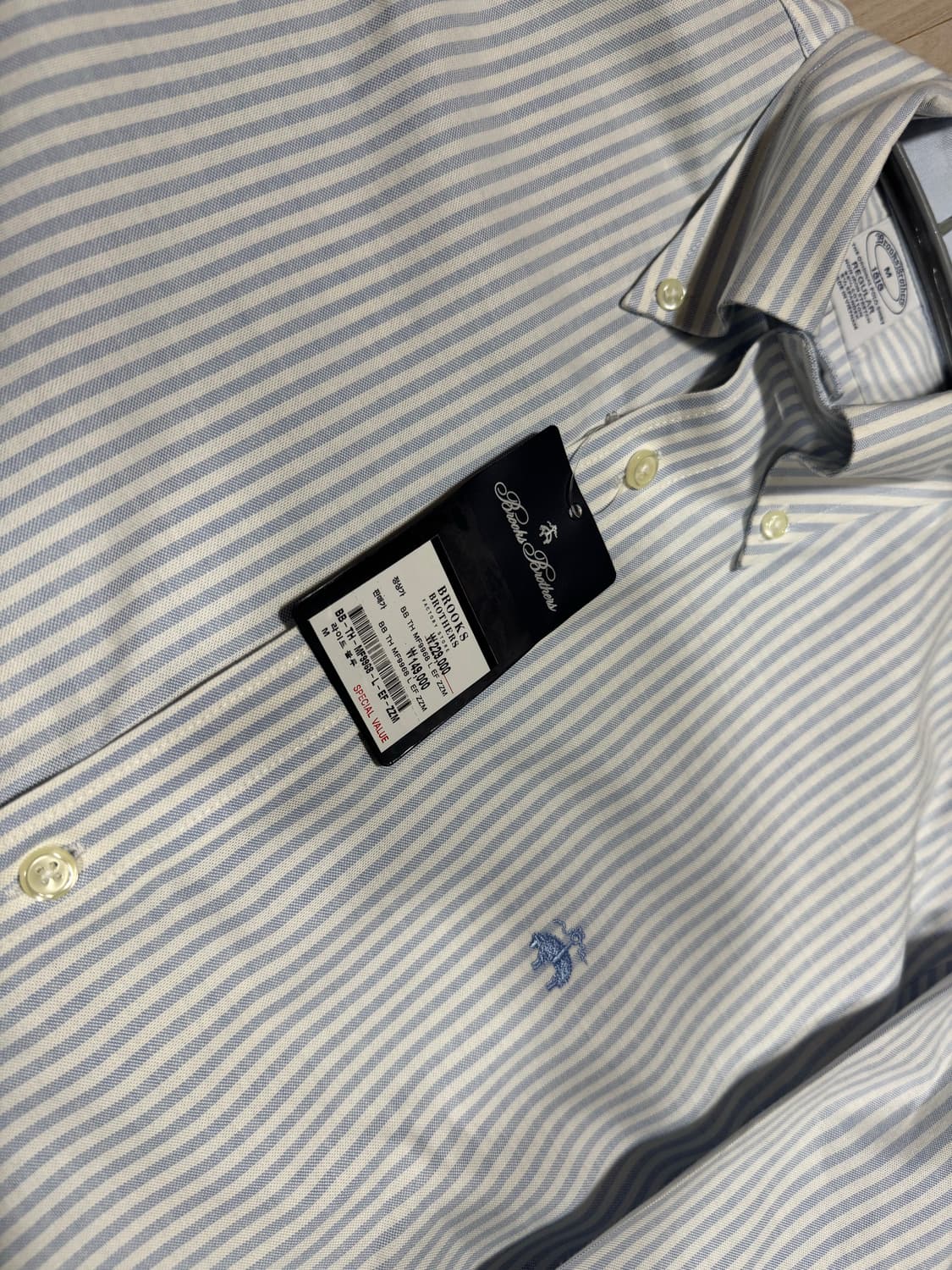 브룩스브라더스 논아이론 스트라이프 셔트 (라이트블루) 상품이미지2