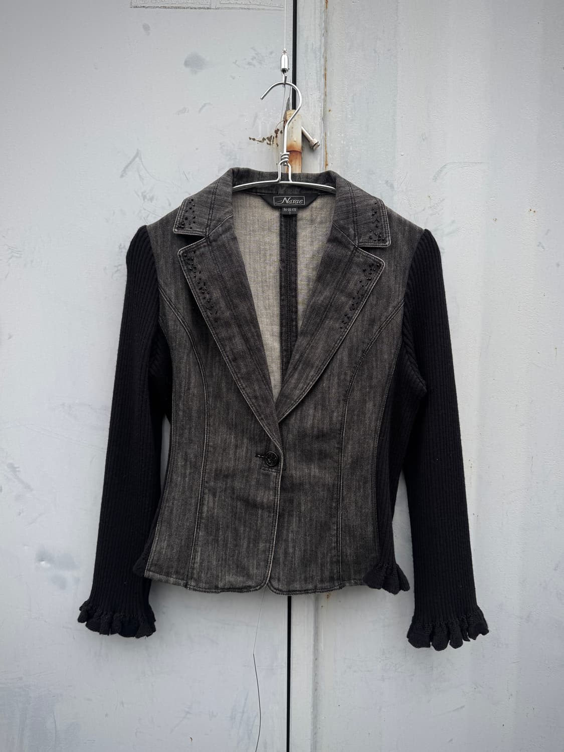 카라 니트데님 자켓 상품이미지1