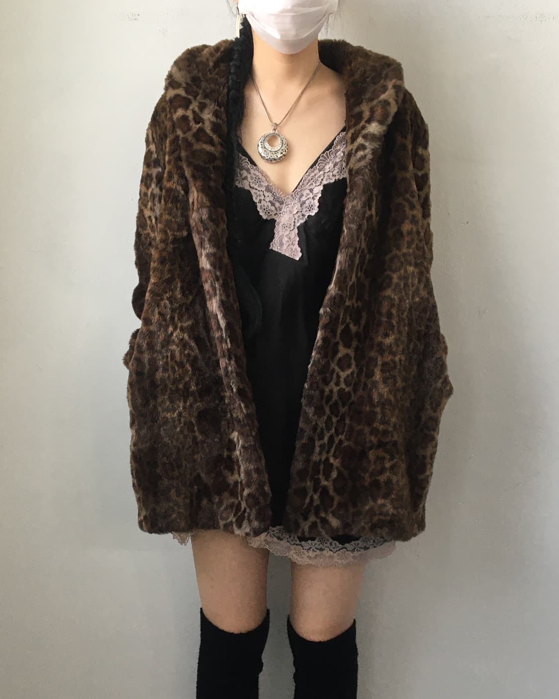 Fake fur leopard pattern jacket 상품이미지6