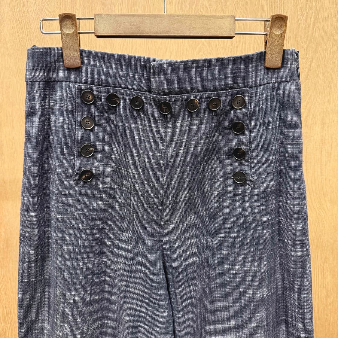 크리스찬 디올 더블 버튼 하이웨스트 팬츠 텍스처드 클래식 그레이 상품이미지4