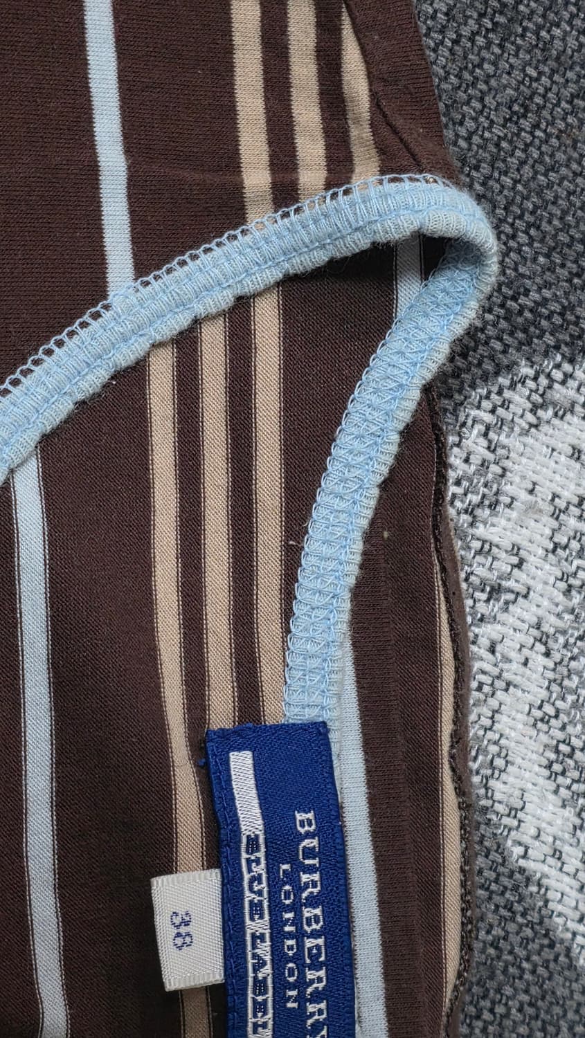 버버리 블루라벨 레이스 포인트 스트라이프 반팔 티셔츠 상품이미지9