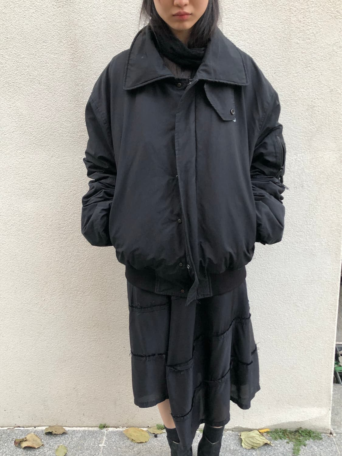 꼼데가르송 트리콧 비대칭 스커트  상품이미지1