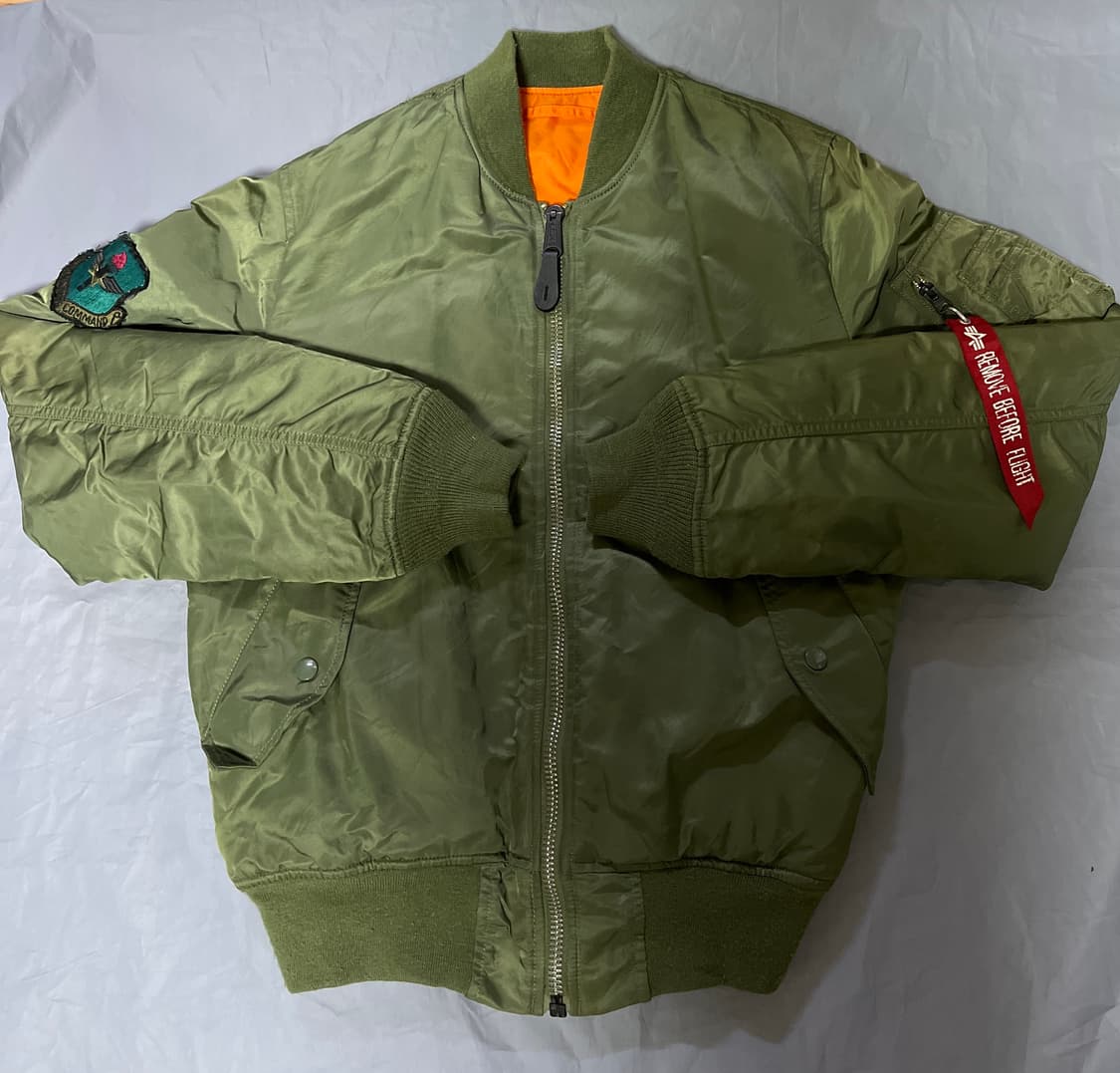 알파인더스트리 MA-1 항공점퍼 세이지 그린 M 상품이미지1