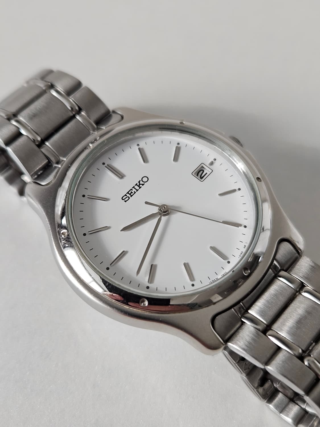 빈티지 세이코 쿼츠 실버&화이트 상품이미지1