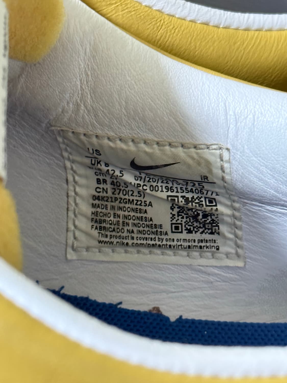 나이키 코르테즈 23 SE 위트 골드 270 상품이미지7