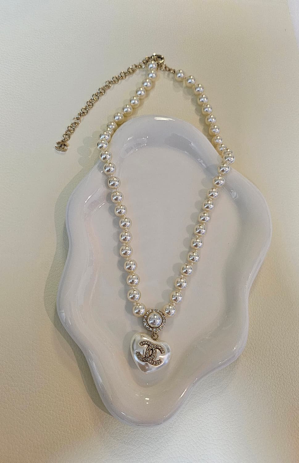샤넬 하트통통 스왈진주 목걸이 업사이클링 상품이미지2