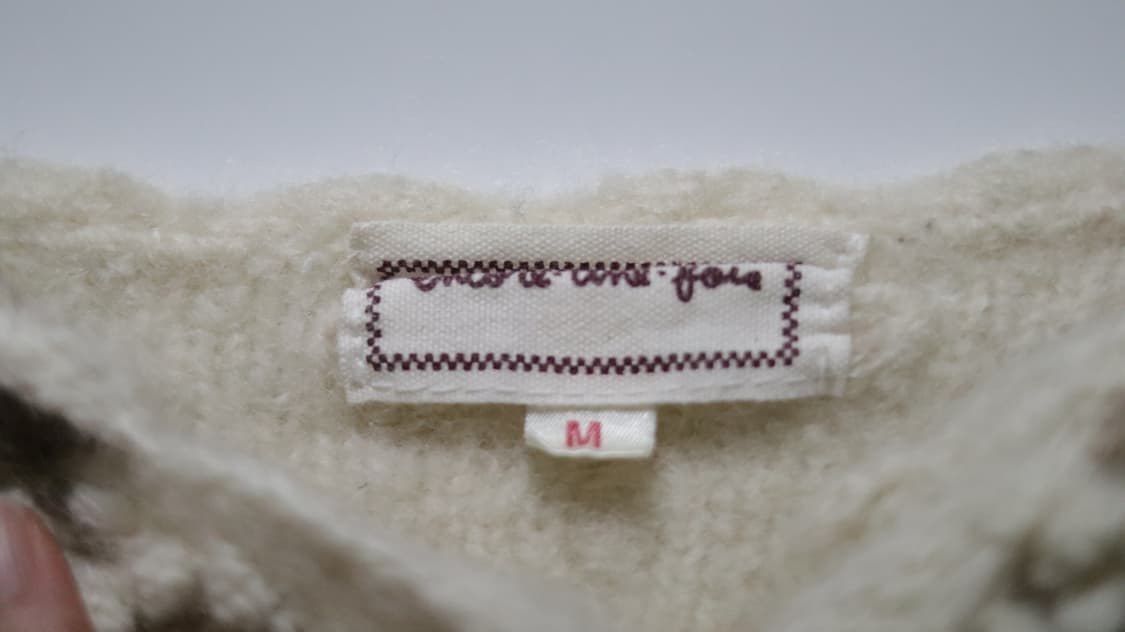 빈티지 울 100 크로셰 크로쉐 꽃 플라워 모티브 입체 니트 가디건 상품이미지6