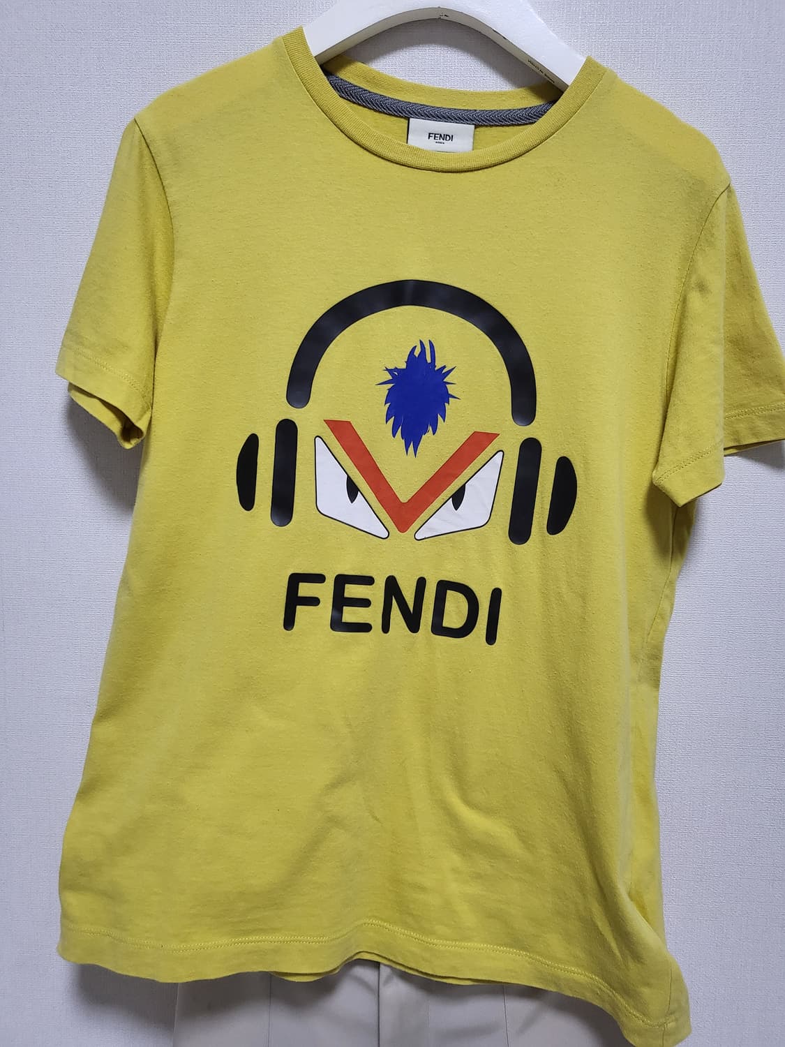 (정품)펜디 옐로우 몬스터 반팔 티셔츠55_66 상품이미지8