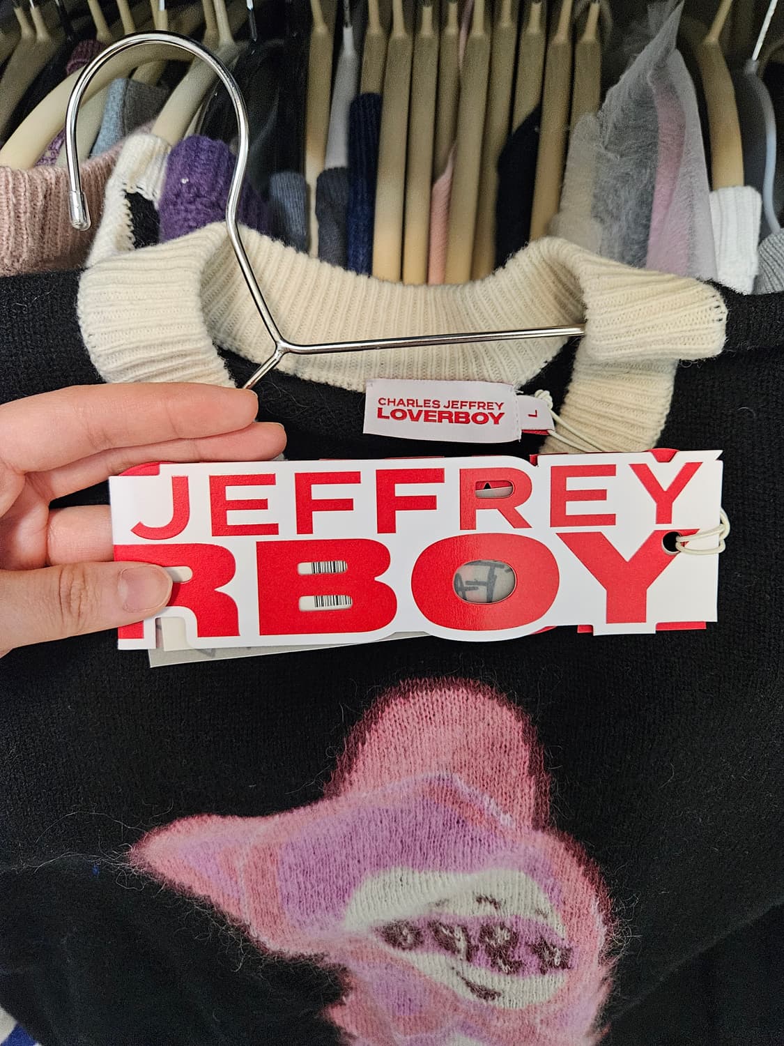 찰스 제프리 러버보이 곰돌이 니트 L 새상품 상품이미지2