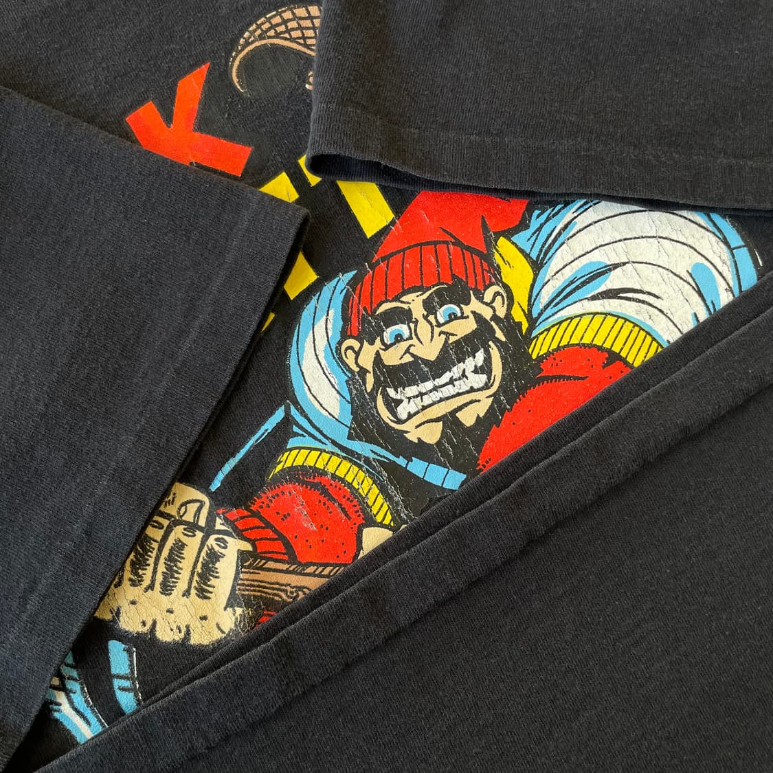 90‘s 미국 제조 Lee 빈티지 블랙 프린팅 반팔티 상품이미지9