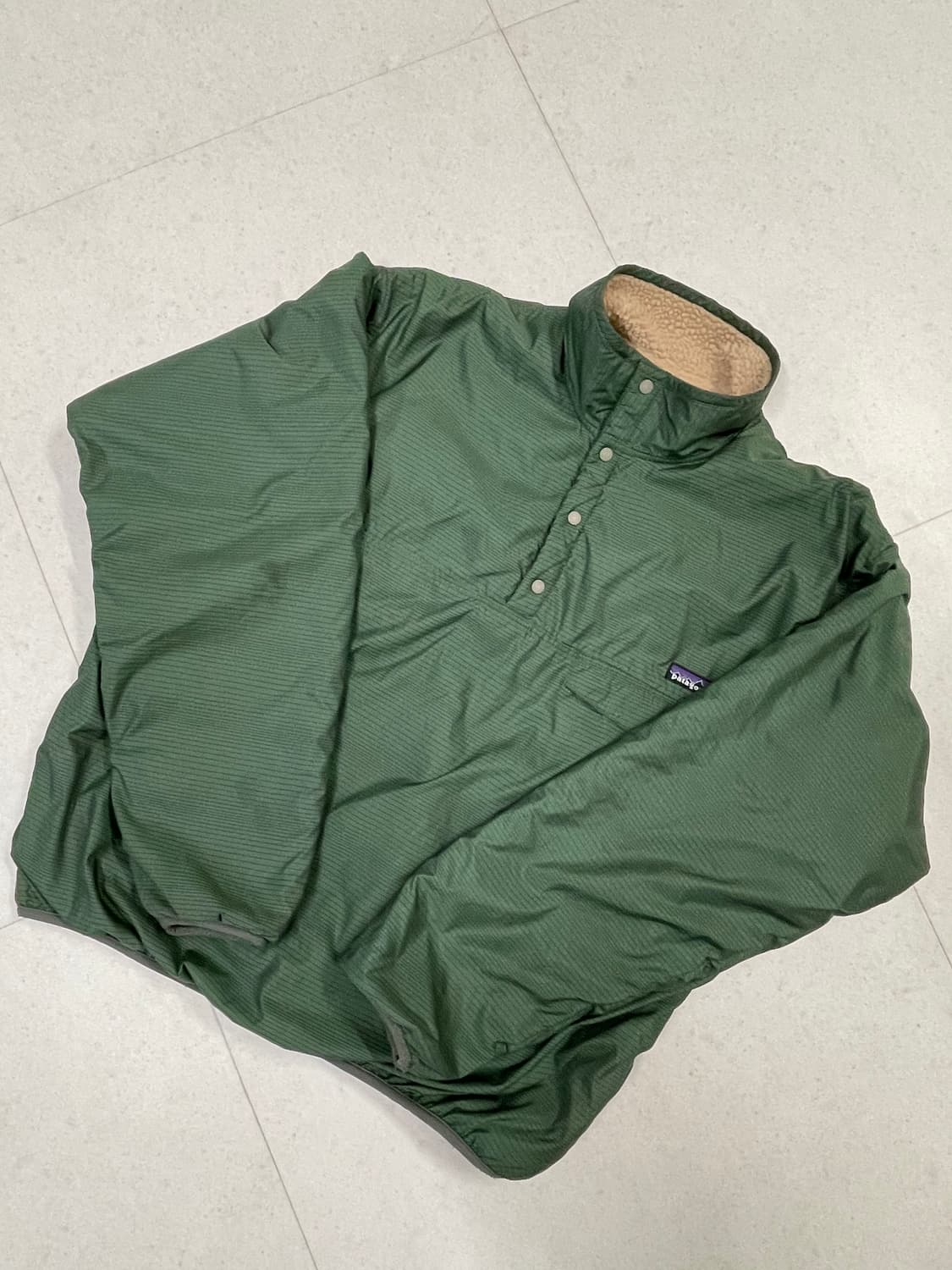 [M] 파타고니아 빈티지 글리세이드 스냅티 베이지 / 그린 상품이미지3