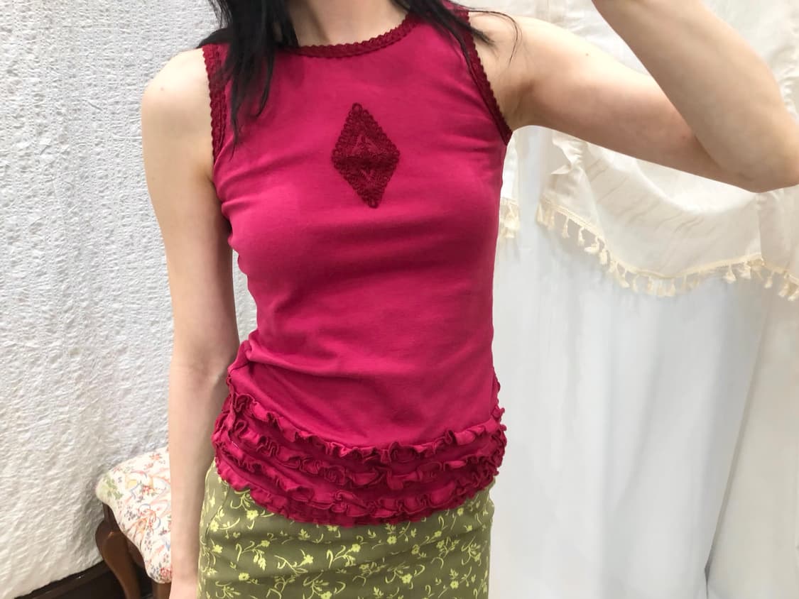 Frill plum sleeveless 상품이미지2