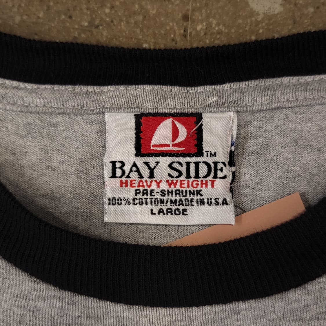 90s Made in USA 빈티지 새서미 링거티 링거반팔티 상품이미지5