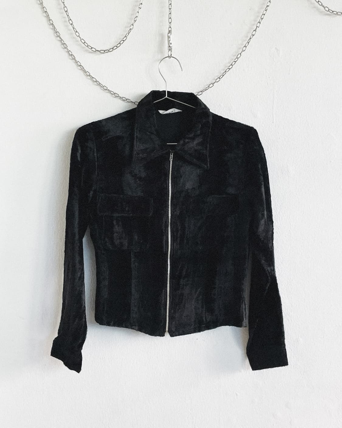 jpn vtg faux fur cropped zipper jacket 상품이미지5
