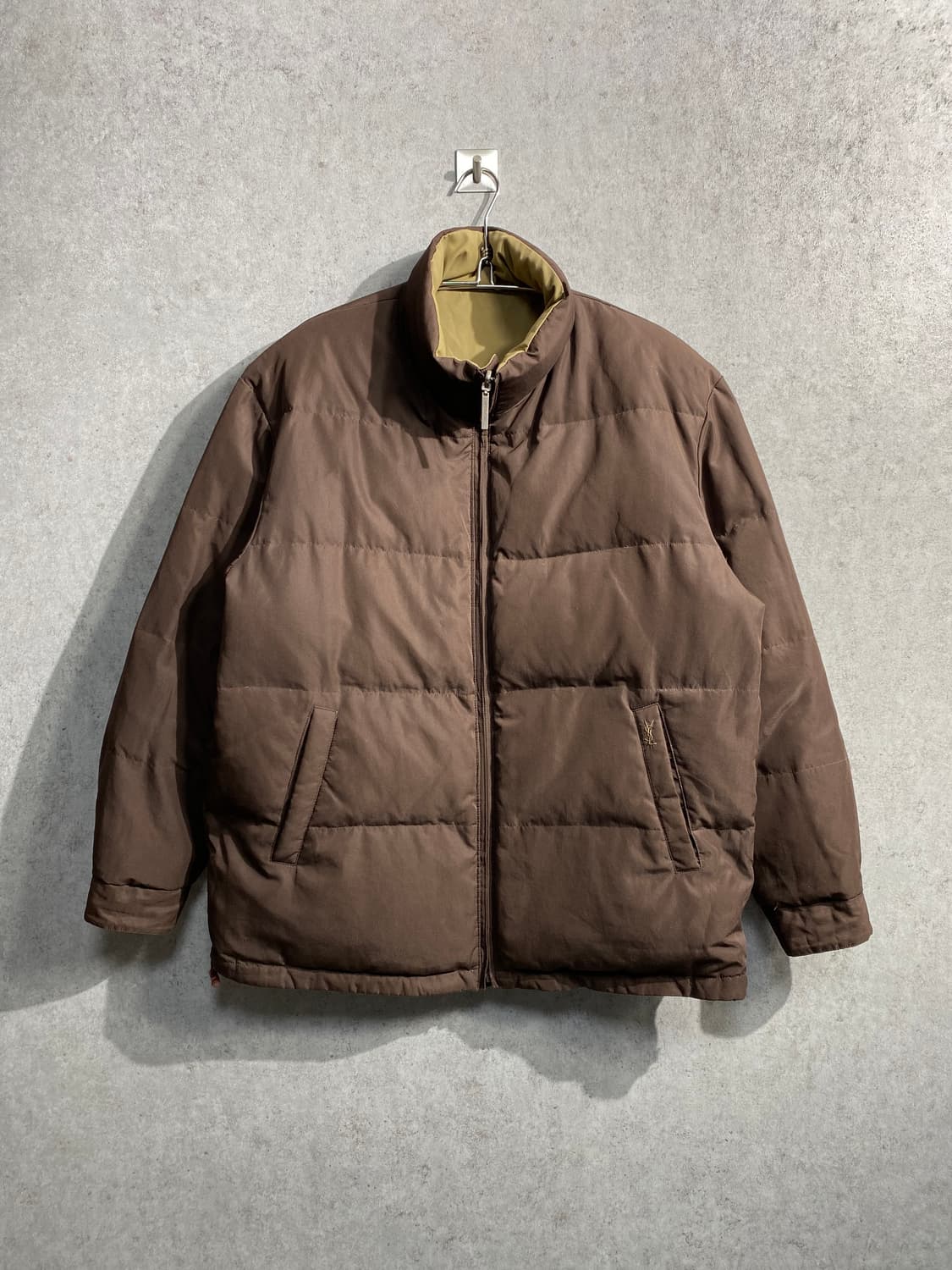 [100] 90s YSL 입생로랑 브라운 리버서블 구스다운 패딩 상품이미지1