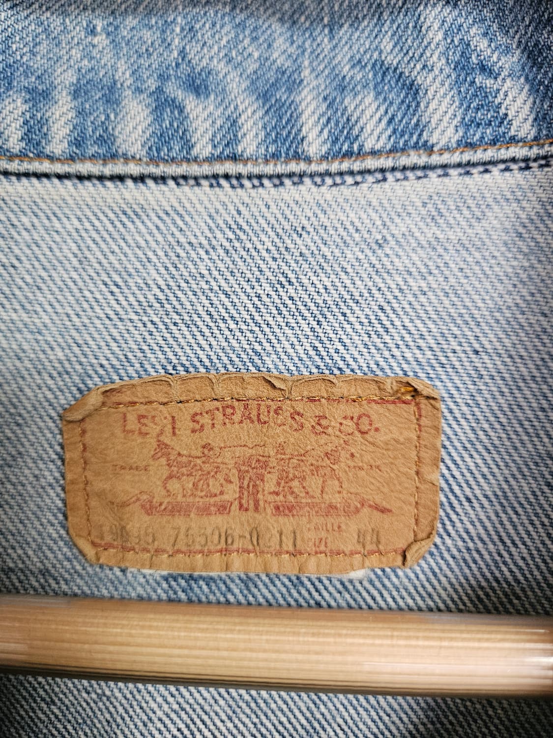 80s levis 청자켓 44 사이즈 데님 트러커 75506 0211 상품이미지3