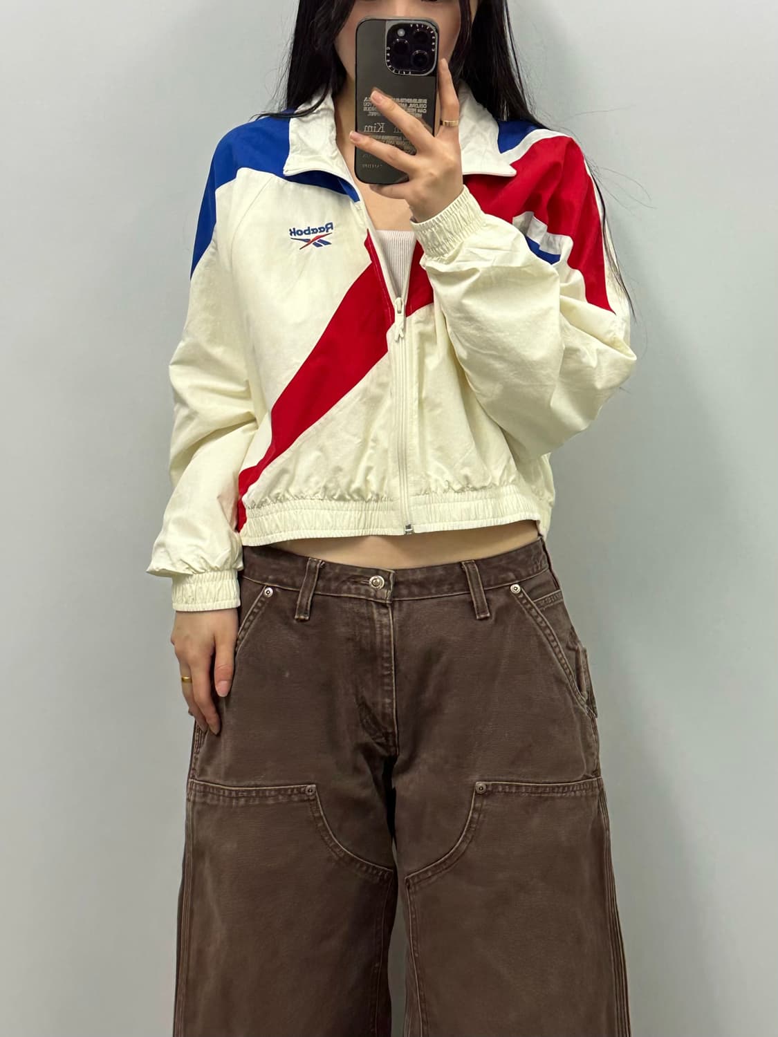 리복 올드스쿨 크롭 바람막이 자켓 상품이미지1