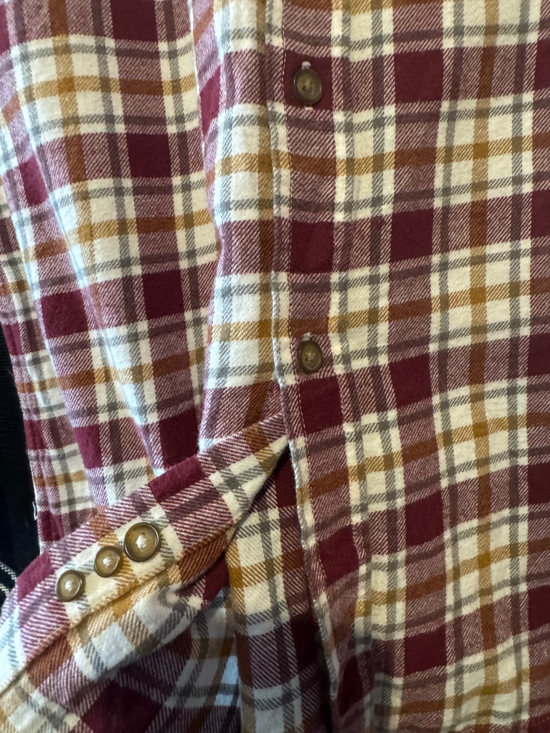 USA 폴라넬 체크셔츠 버건디 상품이미지3