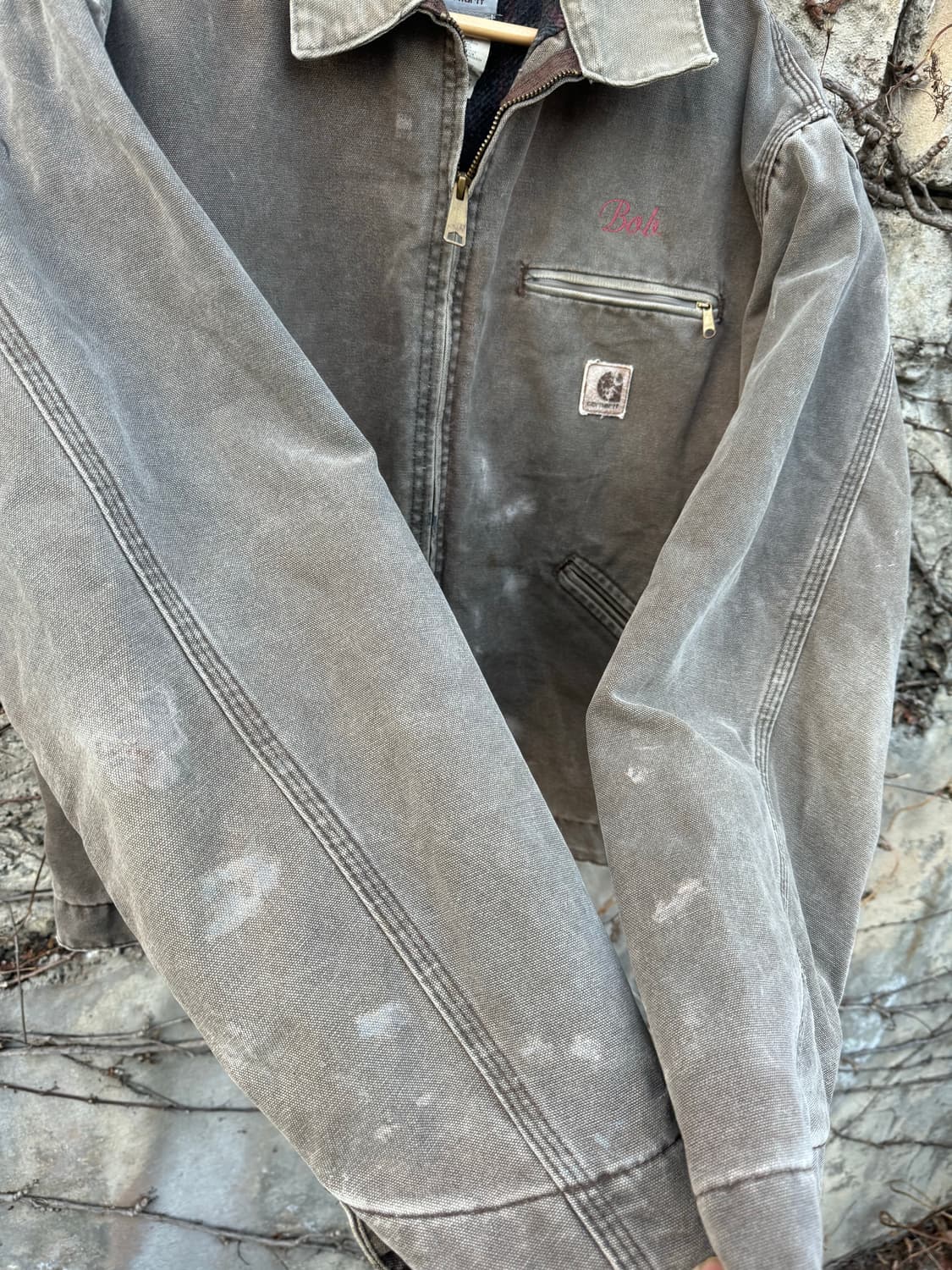 00s 칼하트 빈티지 j97 cht 하드페이딩 디트로이트 워크 자켓 L 상품이미지7