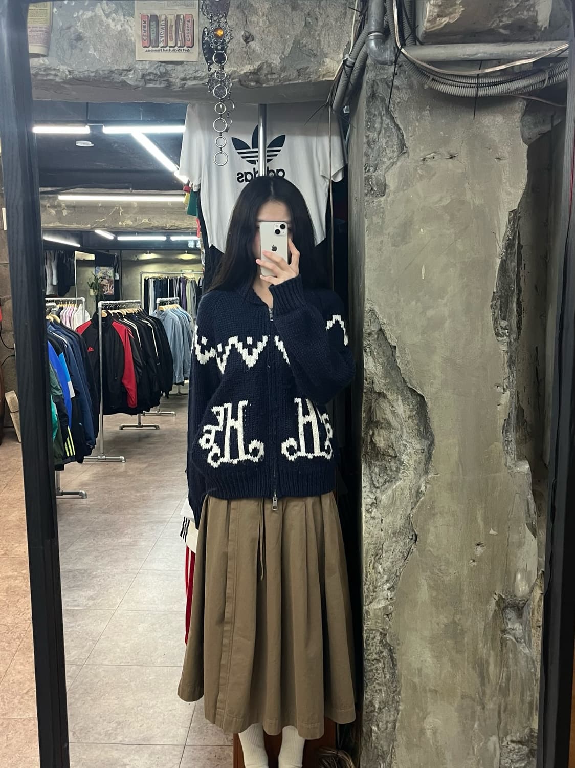 마리떼 프랑소와저버 스웨터 투웨이 집업 네이비 S #csz2798 상품이미지2